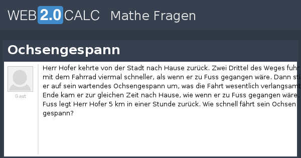 Frage Anzeigen Ochsengespann