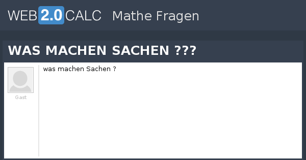Antwort Auf Was Machen Sachen