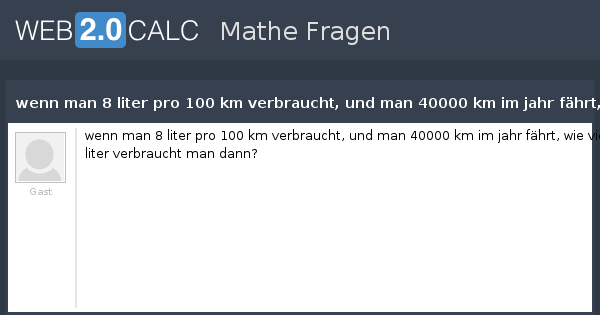 Wie Viel Km Fährt Man Im Jahr web2.0rechner.de